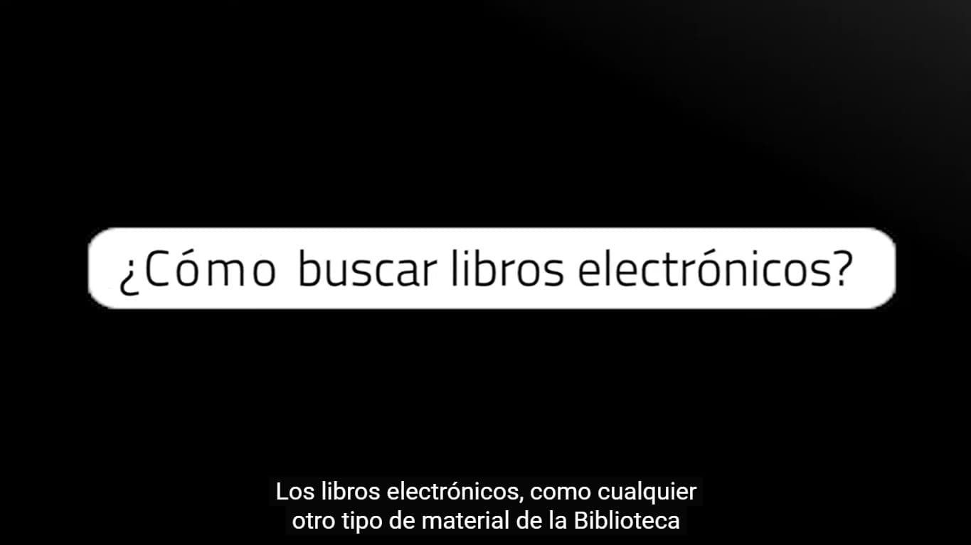 ¿Cómo buscar libros electrónicos?