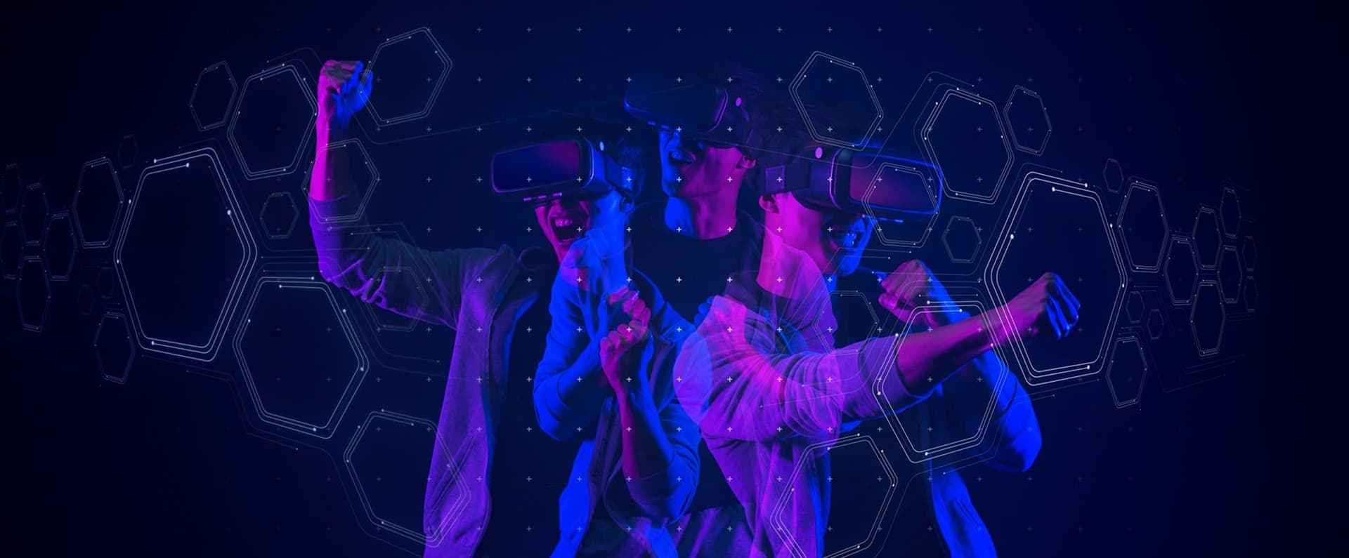 Chicos con realidad virtual